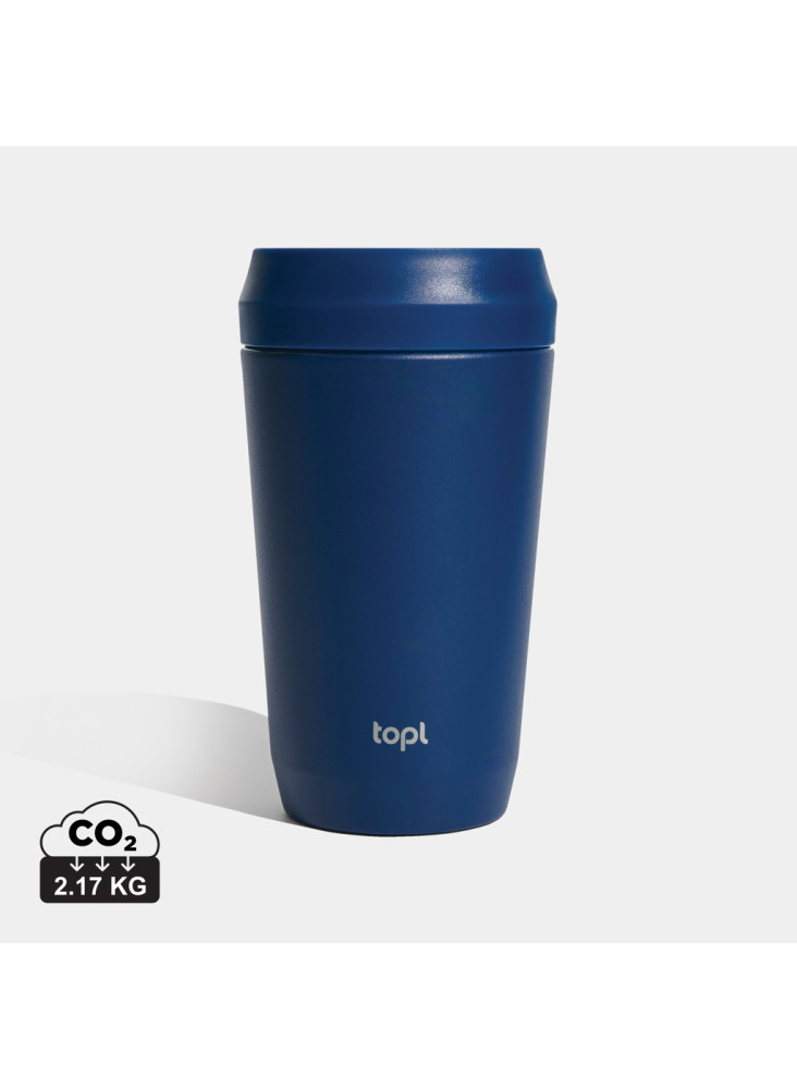 Mug 354 ml avec couvercle 360 en acier recyclé Topl