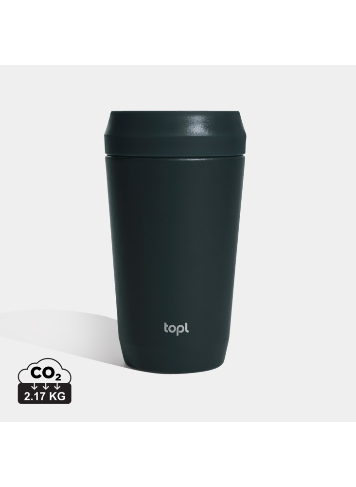 Mug 354 ml avec couvercle 360 en acier recyclé Topl