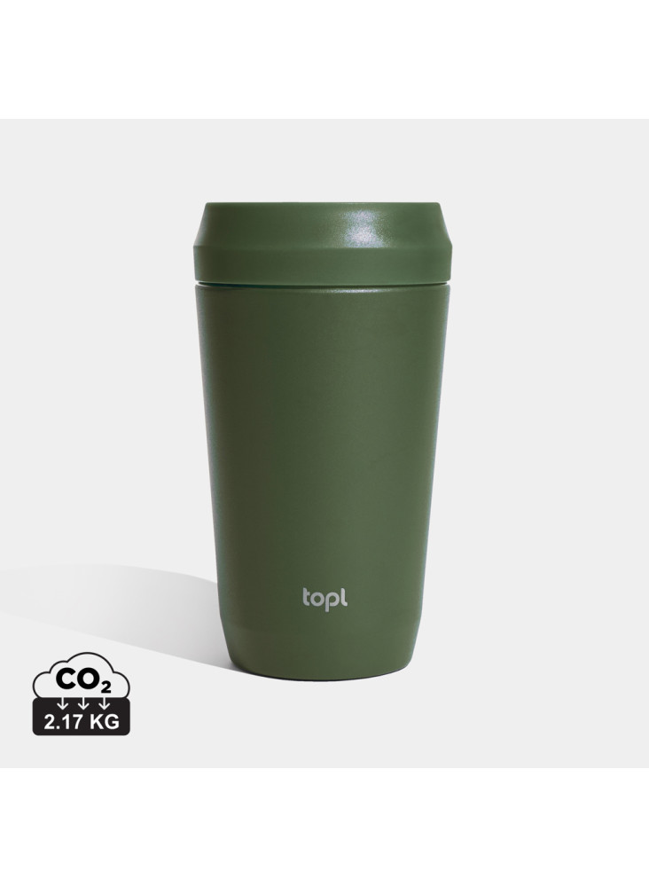 Mug 354 ml avec couvercle 360 en acier recyclé Topl