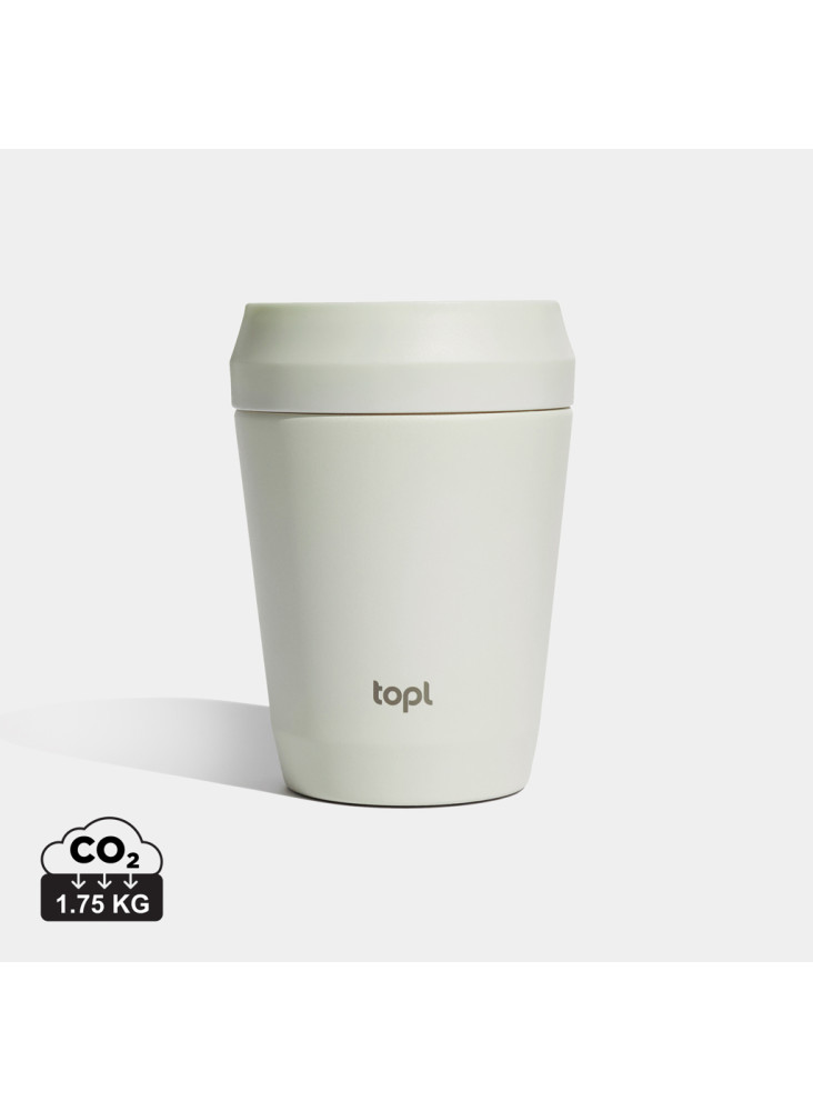 Mug 235 ml avec couvercle 360 en acier recyclé Topl