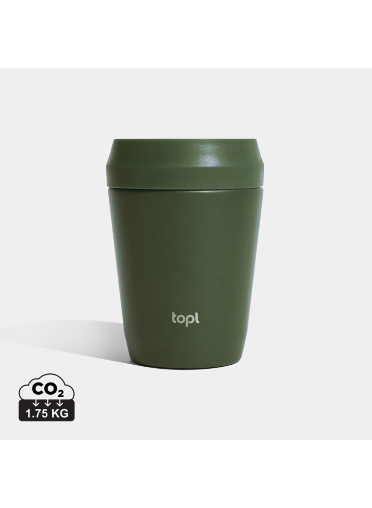 Mug 235 ml avec couvercle 360 en acier recyclé Topl
