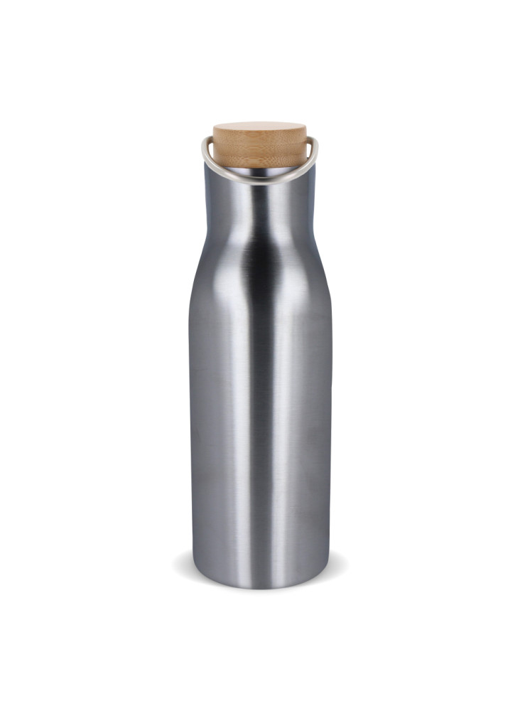 Bouteille isotherme avec couvercle en bambou 500ml