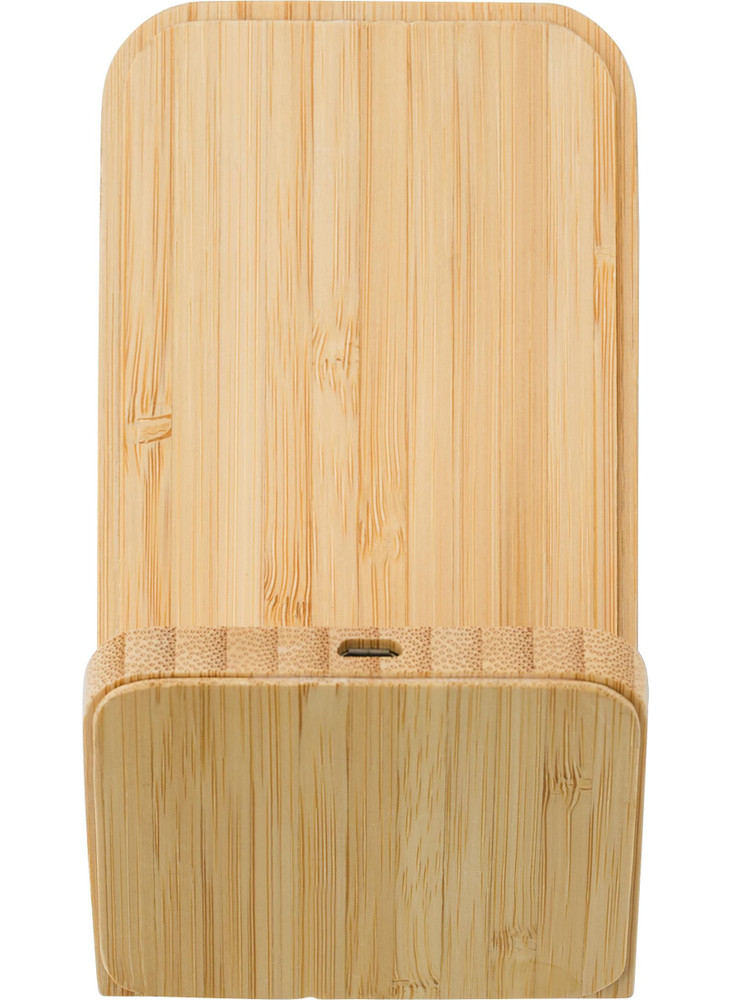 Chargeur sans fil Claudie | Bambou | Support pour téléphone