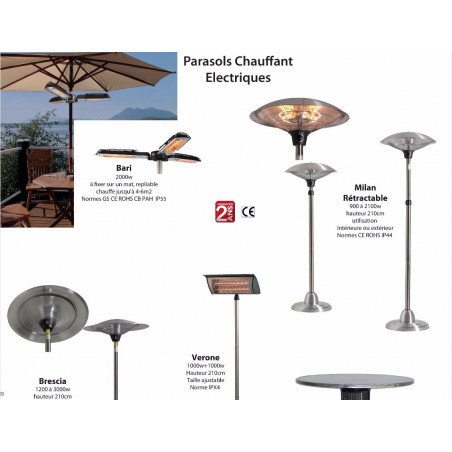 Parasols chauffants électriques personnalisés