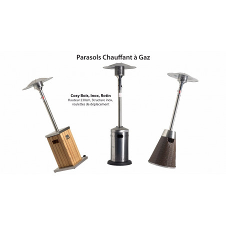 Parasols chauffants à gaz publicitaire