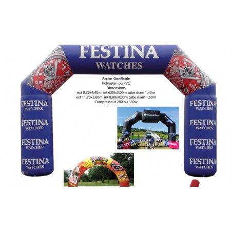 Arche et sky dancer publicitaires