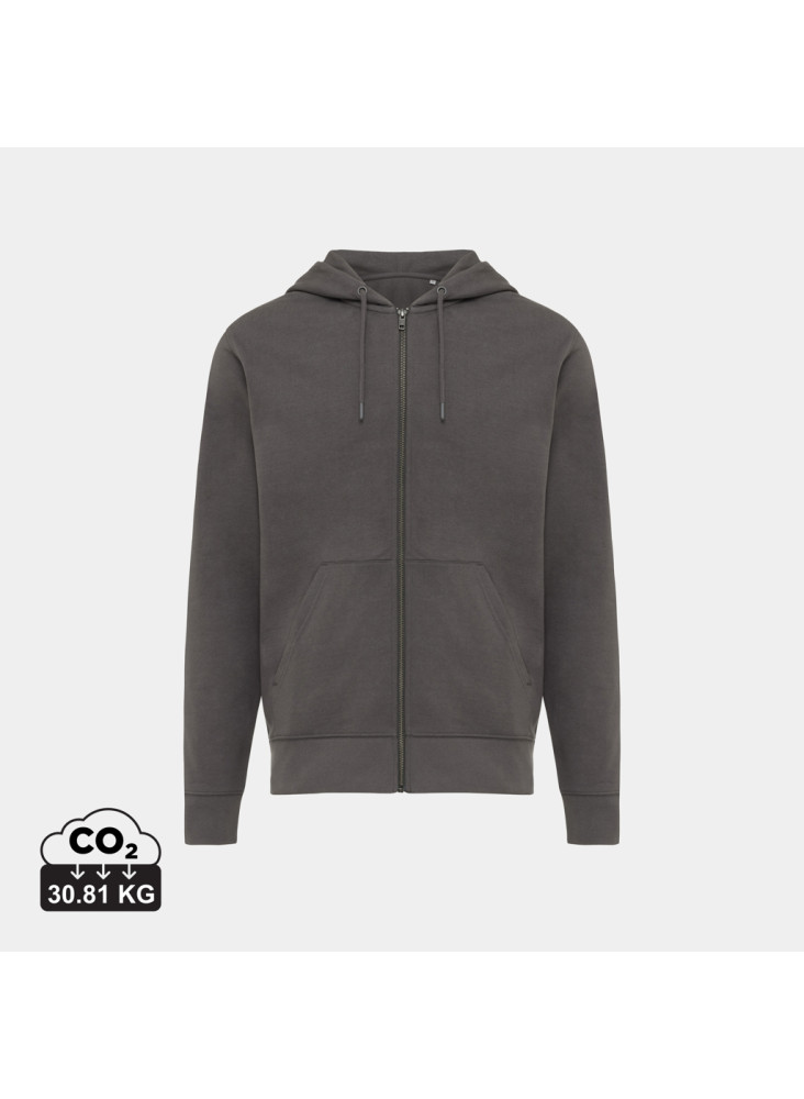 Sweat à capuche avec zip en coton recyclé IQONIQ Abisko