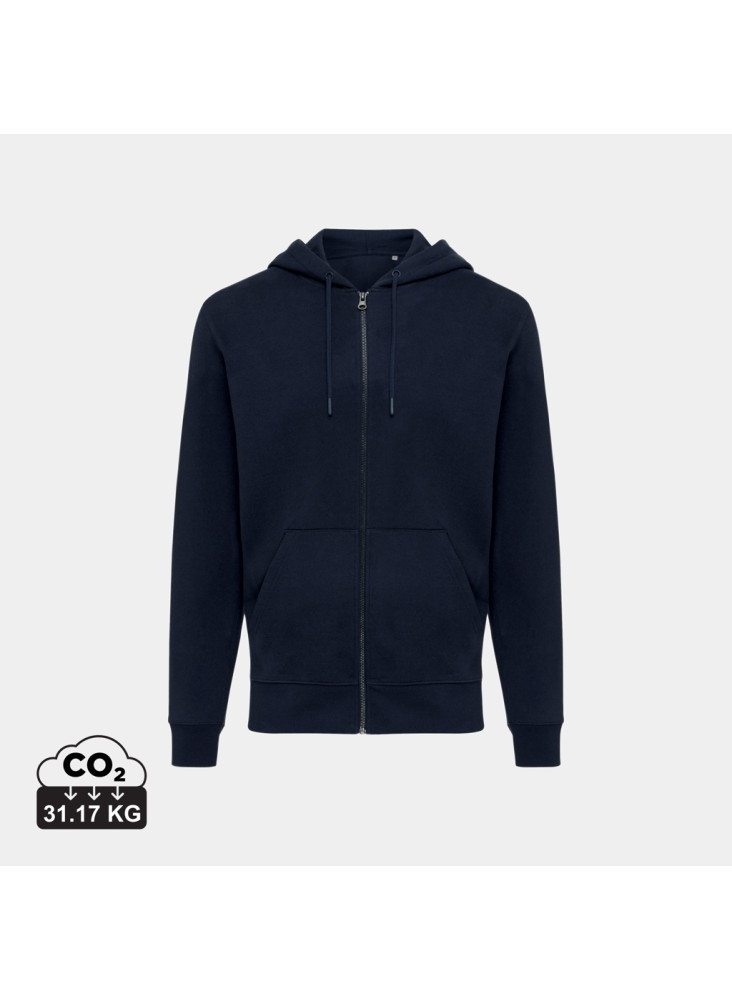 Sweat à capuche avec zip en coton recyclé IQONIQ Abisko