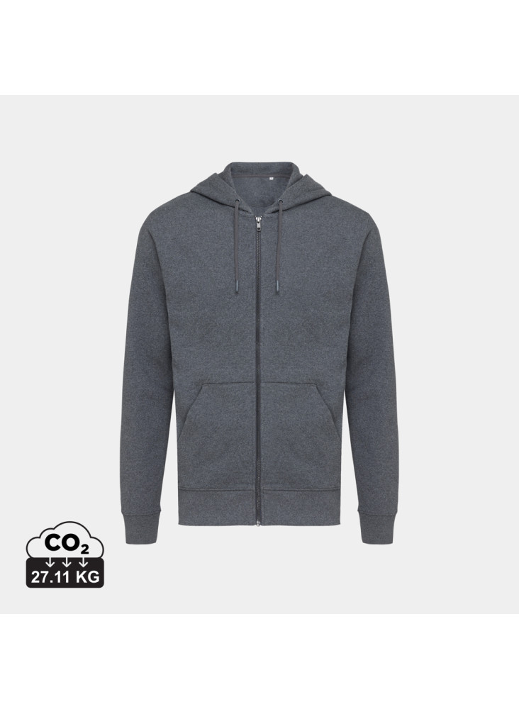 Sweat à capuche avec zip en coton recyclé IQONIQ Abisko