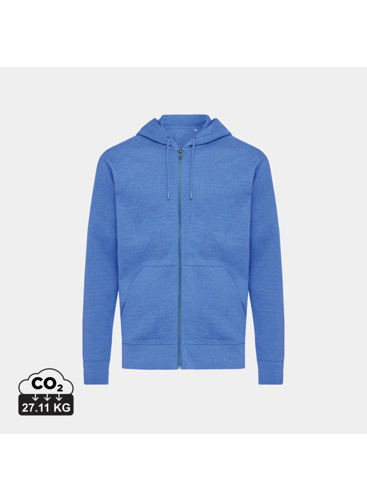 Sweat à capuche avec zip en coton recyclé IQONIQ Abisko