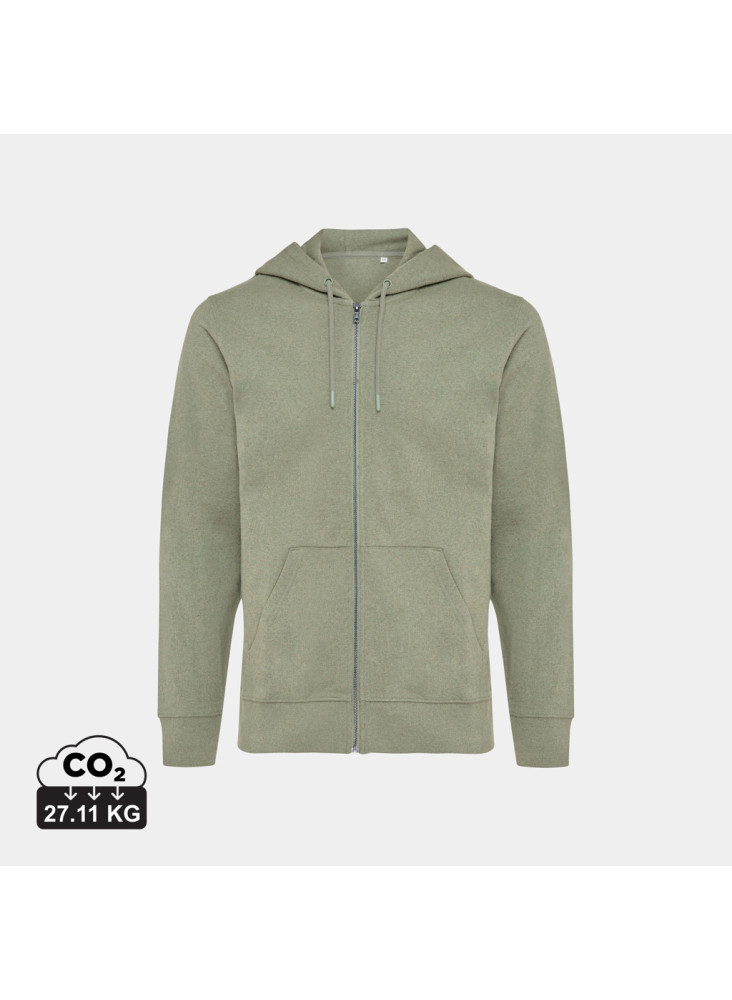 Sweat à capuche avec zip en coton recyclé IQONIQ Abisko