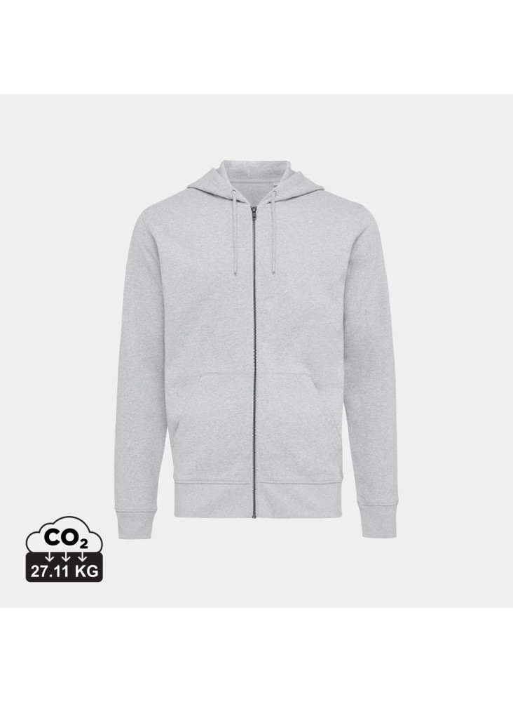 Sweat à capuche avec zip en coton recyclé IQONIQ Abisko