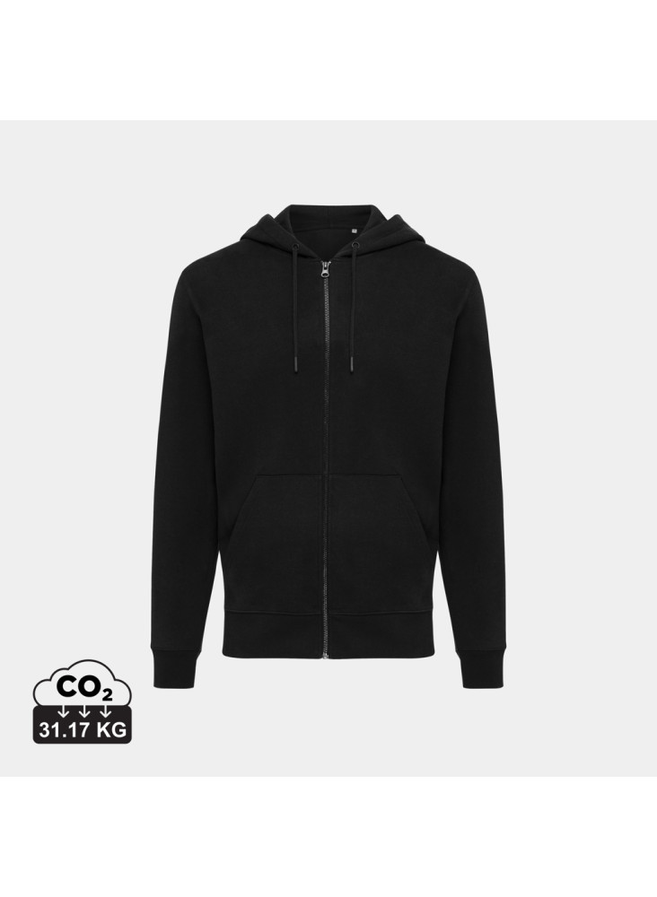 Sweat à capuche avec zip en coton recyclé IQONIQ Abisko