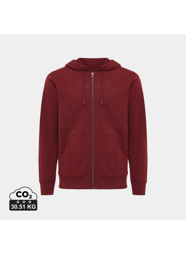 Sweat à capuche avec zip en coton recyclé IQONIQ Abisko