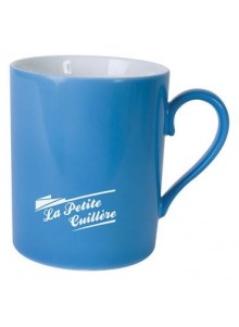Mug porcelaine française bleu.