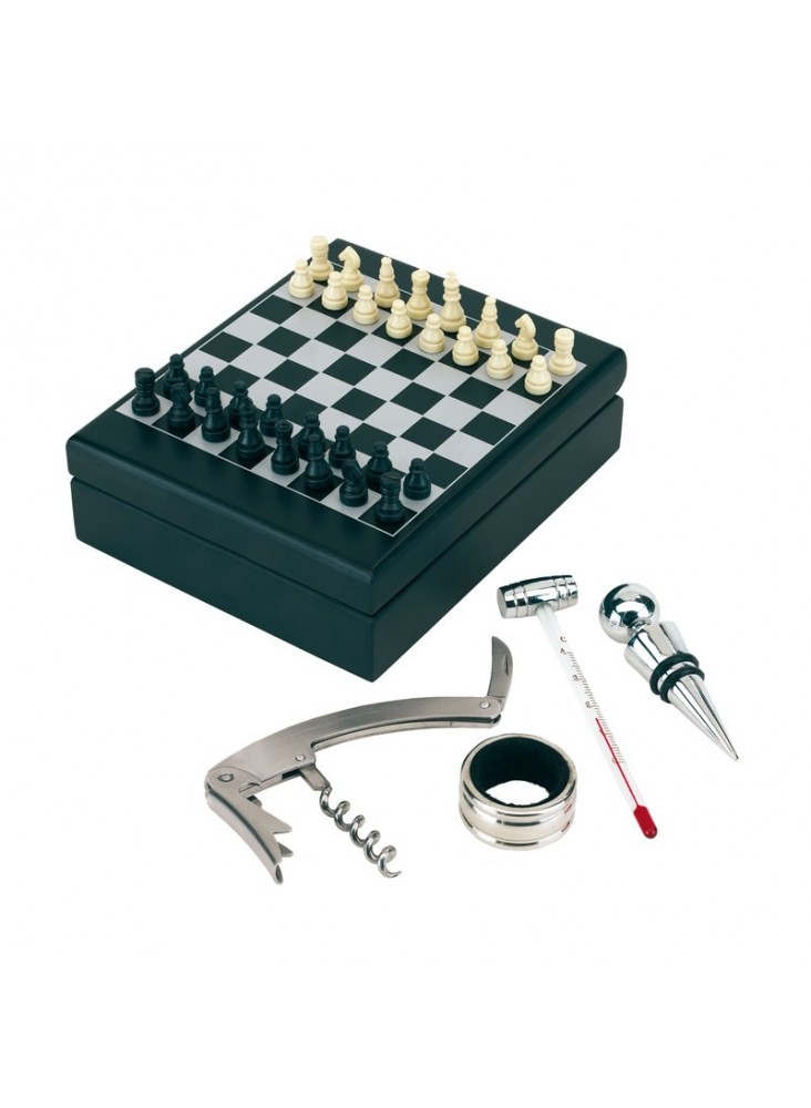 coffret vin jeu d'échec personnalisé