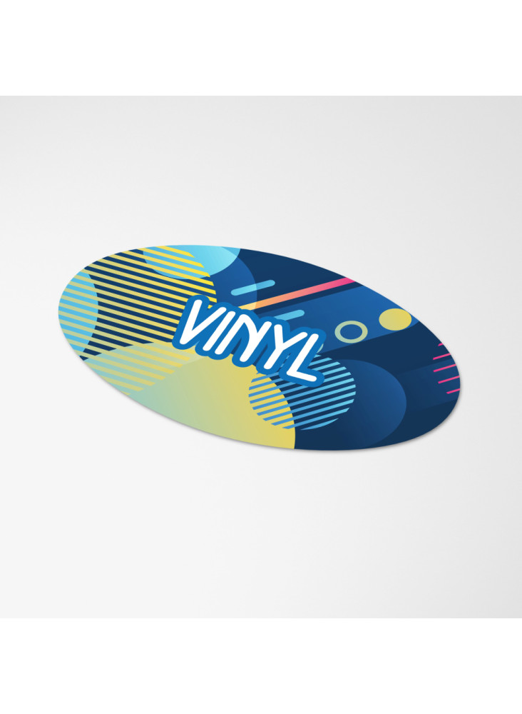 Vinyl Sticker Ovale 60x35mm