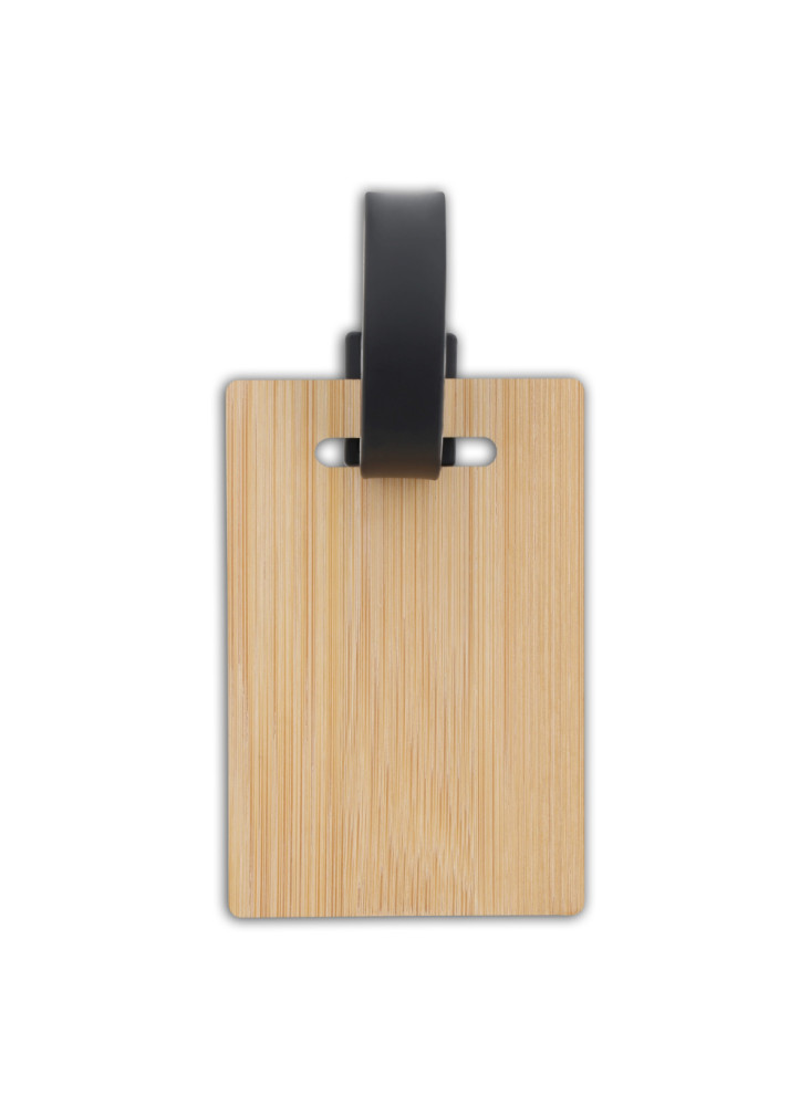 Etiquette de bagage en bambou
