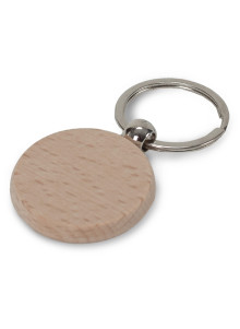 Porte-clé rond en bois Ø40mm