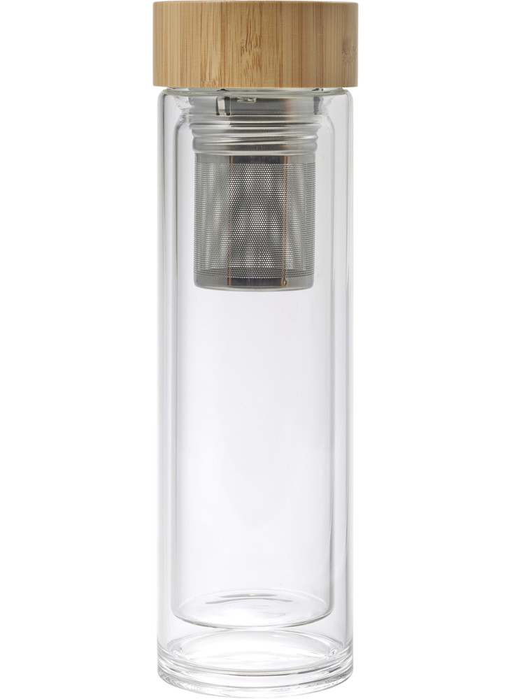 Gourde Vicente | Verre | Couvercle bambou | 420 ml