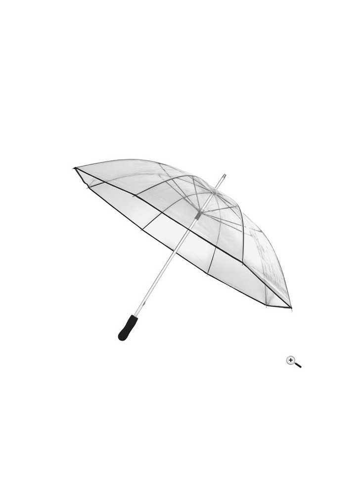 Grand parapluie transparent en aluminium Publicitaire
