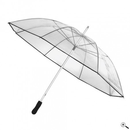 Grand parapluie transparent en aluminium  Publicitaire