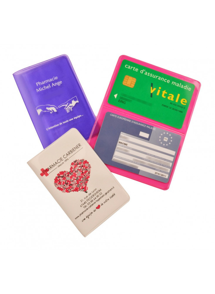 Porte carte vitale vague - ref. 365 - Dim. 10,6 x 21,3 cm - Mutuelles -  Santé - Porte carte, étui, pochette