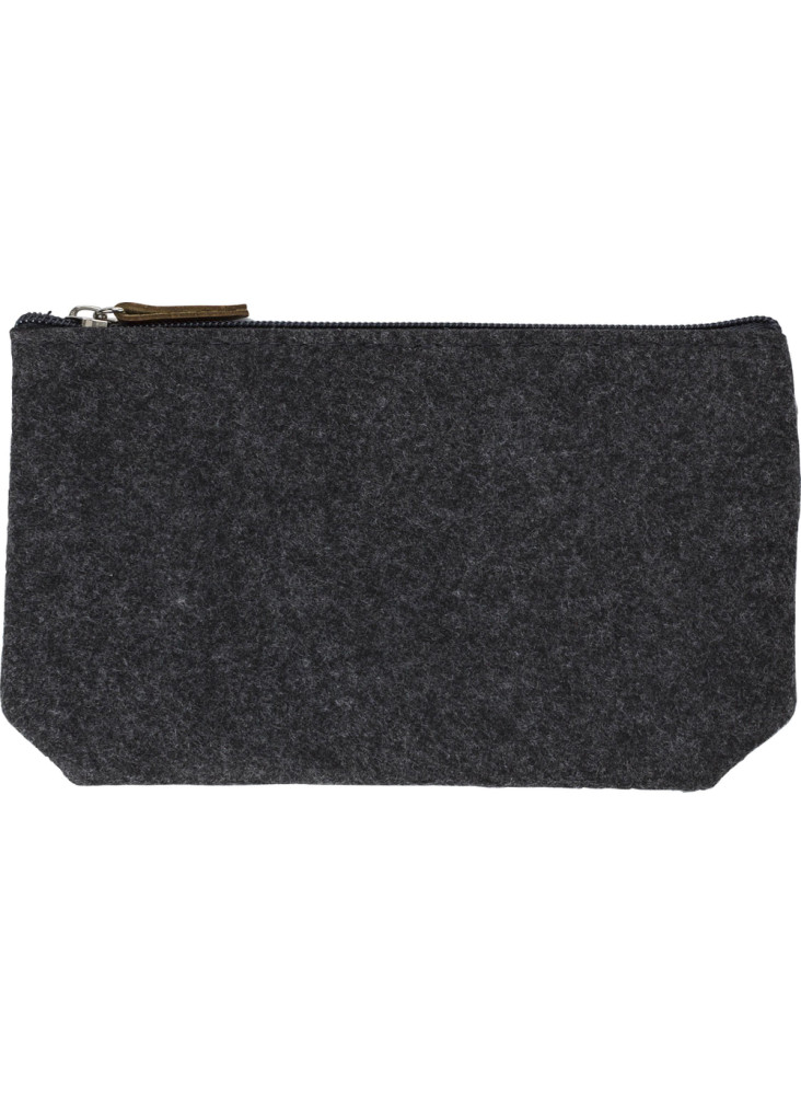 Pochette cosmétique Lucy | Feutre | Détails en simili-cuir