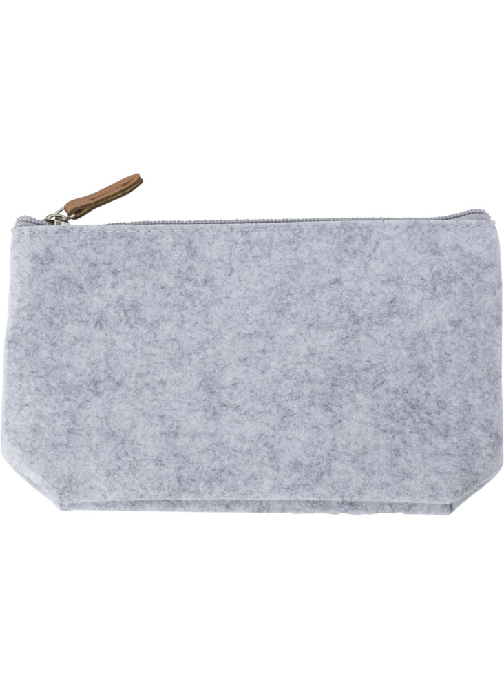 Pochette cosmétique Lucy | Feutre | Détails en simili-cuir