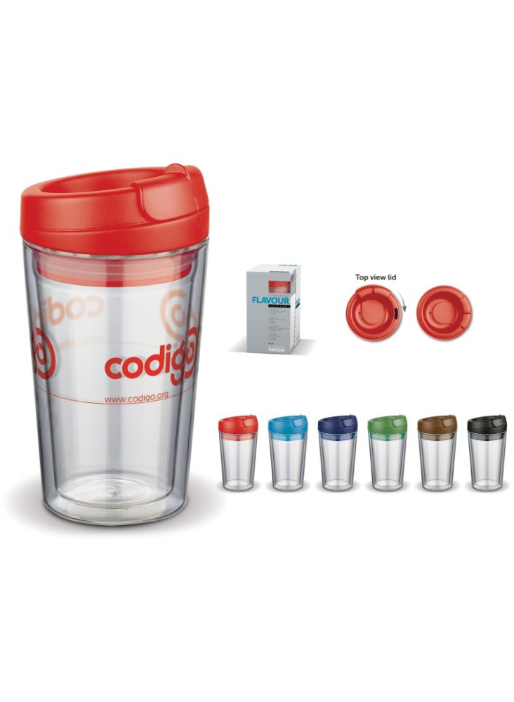 Mug verre plastique dure transparent Publicitaire