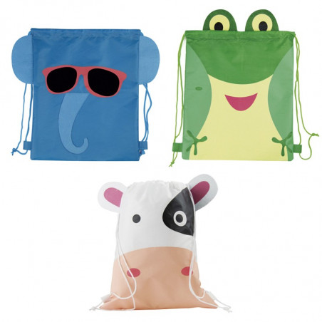Sac à dos enfant motifs animaux publicitaire