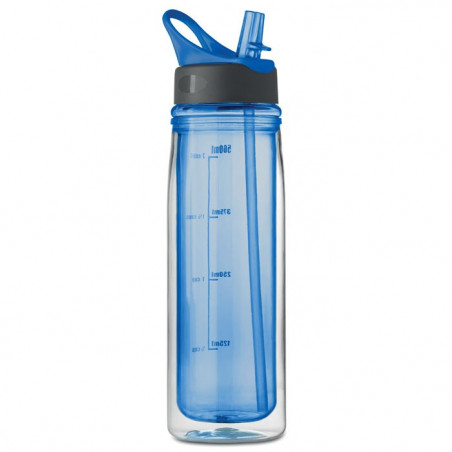 Gourde avec pipette transparente 550ml publicitaire