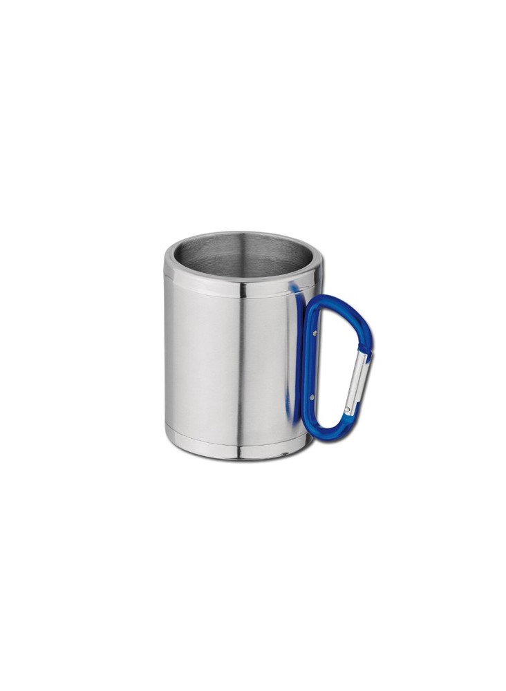 Mug en inox avec mousqueton Publicitaire