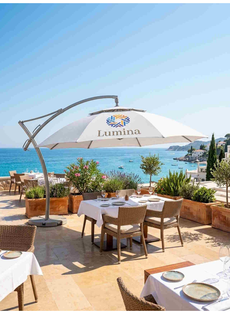 Parasol ImperiaSun déporté 4.2m personnalisé