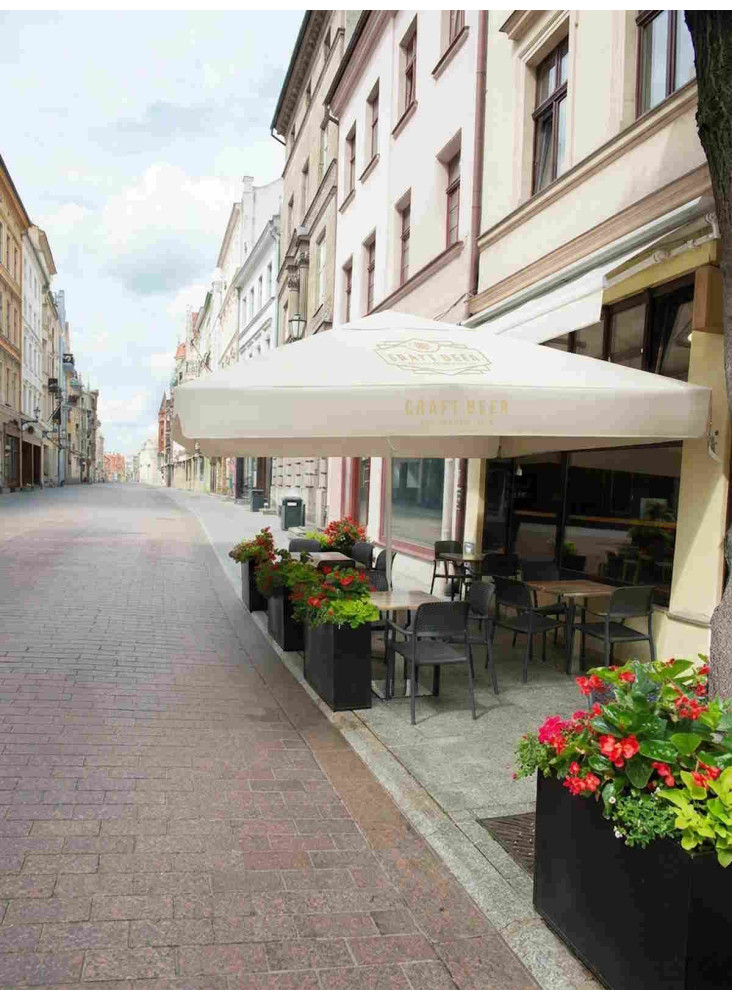 Parasol telescopic 4X4 m carré Publicitaire