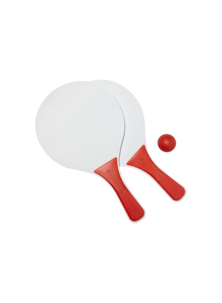 Set de 2 raquettes de plage personnalisées avec balle, jeu d'échec et