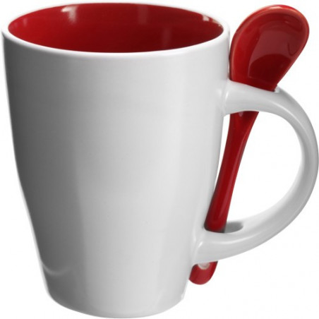 Mug en céramique avec cuillière 250 ml Publicitaire