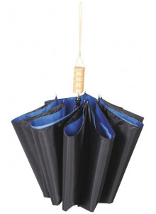 objet publicitaire - promenoch - Parapluie publicitaire automatique bleu ciel, noir  - Divers objets publicitaires