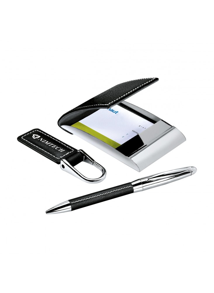 Coffret 4pcs bloc note stylo porte carte visite et porte clé USB 32Go -  Dakir