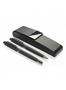 Set de stylos métallique noir élégant
