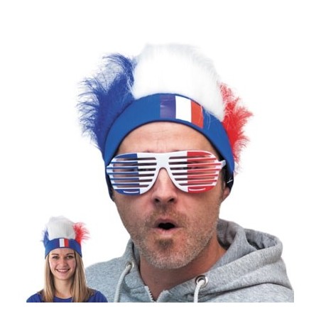Bandeau cheveux tricolore publicitaire