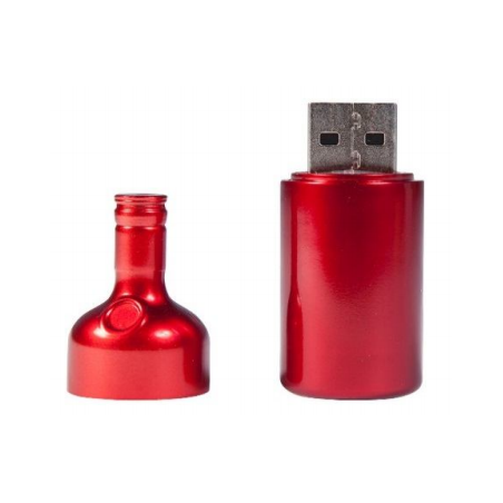 Clé Usb en forme de bouteille de vin publicitaire