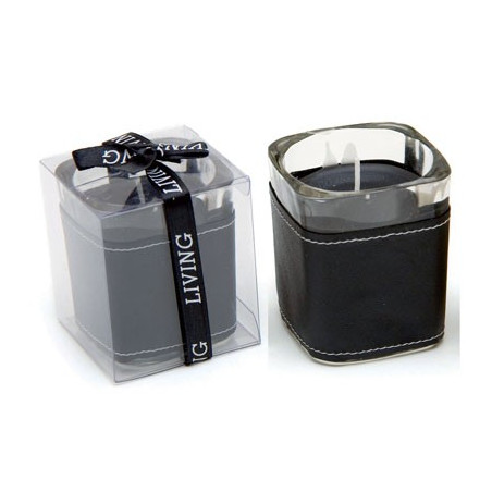 Bougie publictiaire en similicuir