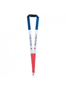 Cordon tour de cou tricolore publicitaire