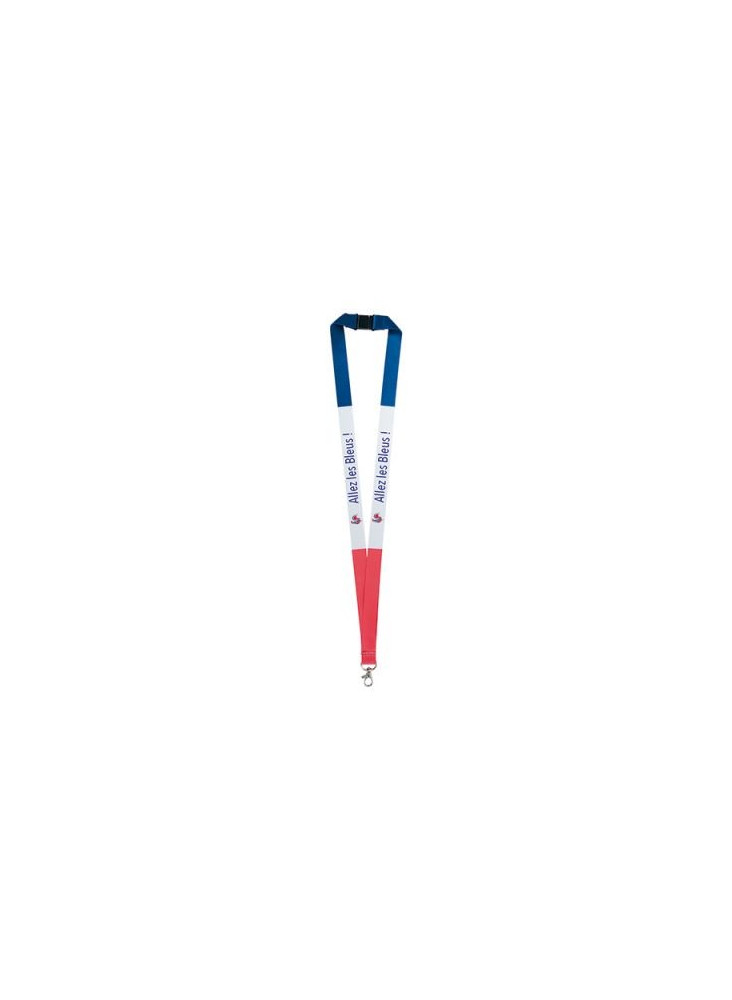 Cordon tour de cou tricolore publicitaire