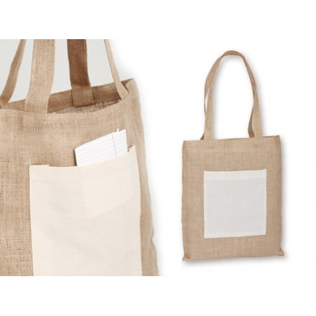 Sac shopping en jute publicitaire