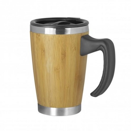 Mug isotherme en bambou publicitaire