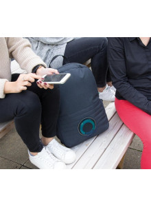 Sac à dos publicitaire avec enceinte  - Accueil