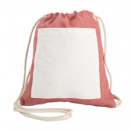 Sac à dos en jute et coton publicitaire