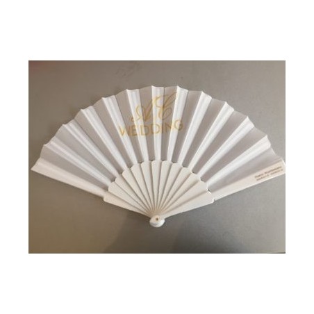 Eventail en plastique et tissu